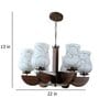 Montage Brown Wood Shaded Chandelier