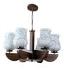 Montage Brown Wood Shaded Chandelier