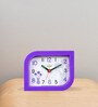 Cute Analog Alarm Table Clock in Purple