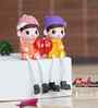 Cute Boy and Girl Doll Multicolour Polyresin Figurine