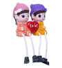 Cute Boy and Girl Doll Multicolour Polyresin Figurine