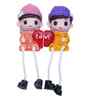 Cute Boy and Girl Doll Multicolour Polyresin Figurine