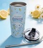 Blue Cinnamoroll Printed Stainless Steel Tumbler Mug with Straw, 600 ml