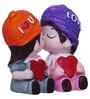 Cute Couple Kissing Multicolour Polyresin Showpieces