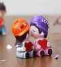 Cute Couple Kissing Multicolour Polyresin Showpieces