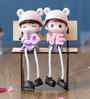 Cute Couple Sitting Beanch Multicolour Polyresin Showpieces