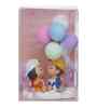 Cute Couple with Balloons Multicolour Polyresin Showpieces