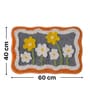 Grey Floral Non-Slip Bath Mat (40x60 CM)