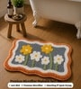 Grey Floral Non-Slip Bath Mat (40x60 CM)