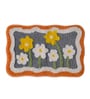 Grey Floral Non-Slip Bath Mat (40x60 CM)