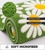 Green Floral  Non-Slip Bath Mat (40x60 CM)