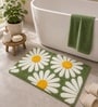 Green Floral  Non-Slip Bath Mat (40x60 CM)