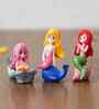 Cute Mermaid Doll Set of 3 Multicolour Polyresin Showpieces