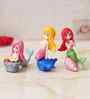 Cute Mermaid Doll Set of 3 Multicolour Polyresin Showpieces