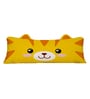 Yellow Cotton Blend Tiger Print Shaped Pillow