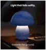 Cute Mushroom Table Lamp with Ceramic Finish | USB-C Rechargeable Battery | Glare-Free Light | Energy Efficient