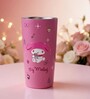 Pink My Melody Printed Stainless Steel Tumbler Mug with Straw, 600 ml