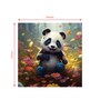 Cute Panda Multicolour Canvas Framed Wall Painting