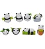 Cute Panda With Bamboo Showpieces (Set Of 8)