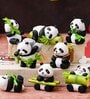 Cute Panda With Bamboo Showpieces (Set Of 8)