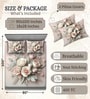 Pink 7D Digital Printed Floral Queen Size Bedsheet Sheet with 2 Matching Pillow Covers