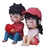 Cute Romantic Couple Multicolour Polyresin Showpieces