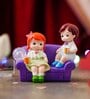 Cute Couple Showpiece Sitting On Sofa Valentine Gift