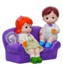 Cute Couple Showpiece Sitting On Sofa Valentine Gift