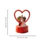 Cute Romantic Couple Showpiece with Heart Frame Valentine Gift