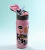 Cute Teddy Bear Print Stainless Steel Pink Kids Water Bottle