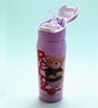 Cute Teddy Bear Print Stainless Steel Purple Kids Water Bottle