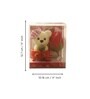 Cute Teddy Bear with Artificial Roses Valentine Gift