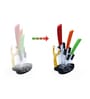 Metallic Multicolour Ceramic (Set of 5) Kitchen Knife Set