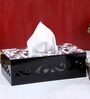 Cutwork  Red Wood Tissue Holder