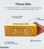 White Premium MDF Cutwork Tissue box with Mandala Art