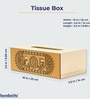 White Premium MDF Cutwork Tissue box with Mandala Art