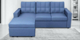 Cyan Three Seater RHS Sectional Sofa in Blue Colour