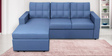 Cyan Three Seater RHS Sectional Sofa in Blue Colour