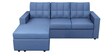 Cyan Three Seater RHS Sectional Sofa in Blue Colour