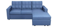 Cyan Three Seater RHS Sectional Sofa in Blue Colour