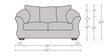 Ashley 2 Seater Sofa in Beige Colour Ashley 2 Seater Sofa in Beige Colour