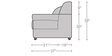 Ashley 2 Seater Sofa in Charcoal Grey Colour