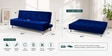 Cyrus 3 Seater Sofa Cum Bed Blue Color