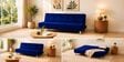 Cyrus 3 Seater Sofa Cum Bed Blue Color