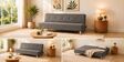 Cyrus 3 Seater Sofa Cum Bed Grey Color