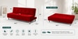 Cyrus 3 Seater Sofa Cum Bed Maroon Color