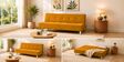 Cyrus 3 Seater Sofa Cum Bed Mustard Color