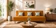 Cyrus 3 Seater Sofa Cum Bed Mustard Color