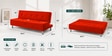 Cyrus 3 Seater Sofa Cum Bed Orange Color