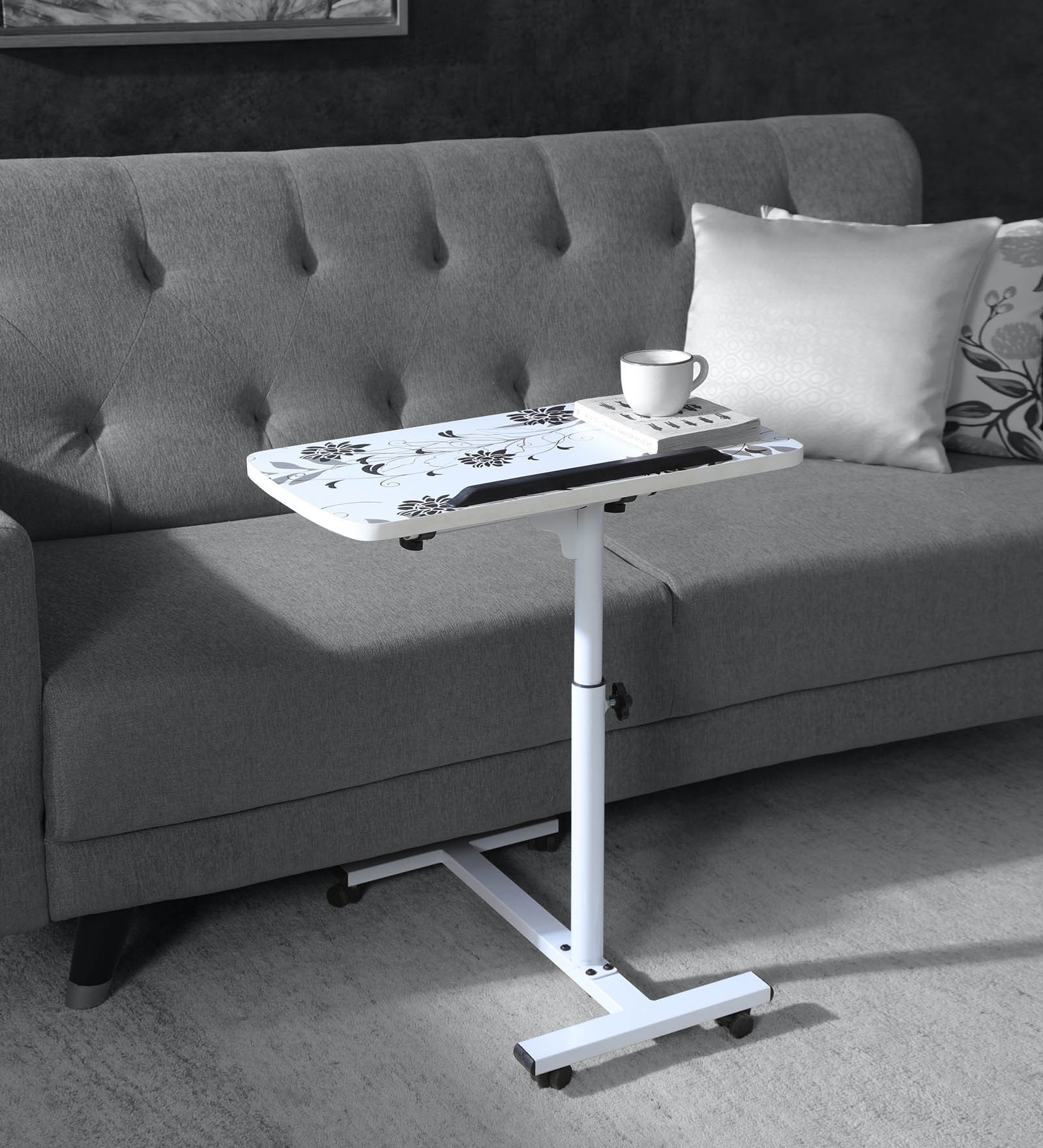 Buy Cygnus Small Height Adjustable Portable Table in White Colour at 20 ...